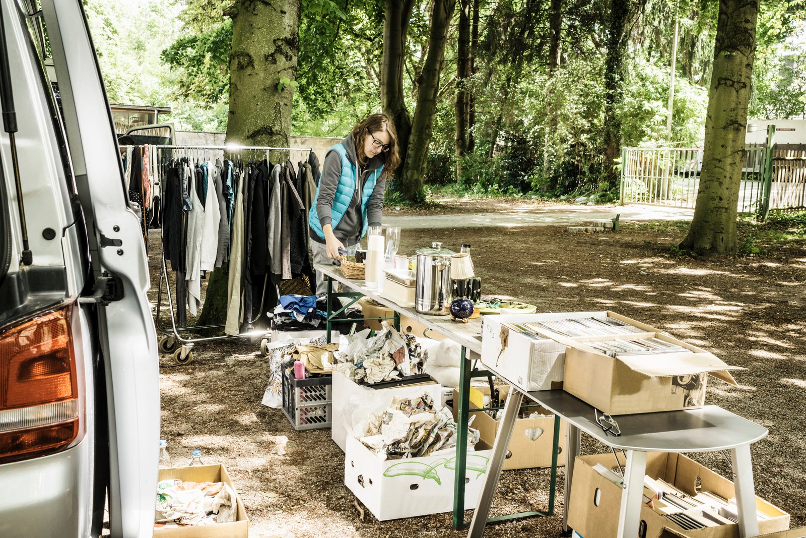 female stall holder preparing at second hand stall 2026 03 25 08 28 04 utc - Camping Check