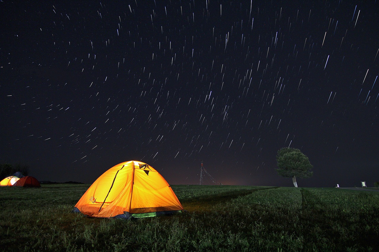 tent, star trails, starry sky-2339491.jpg