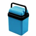 blue cooling box isolated on white background