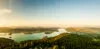Panorama Lake and mountains at Worthersee Karnten Austria tourist spot