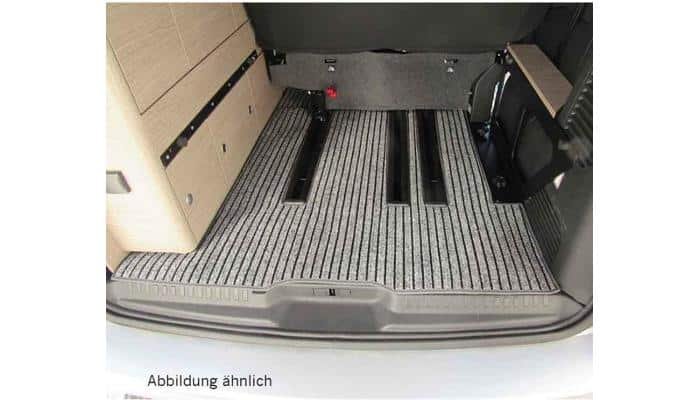 Carbest Kofferraumteppich mit Schienen für Pössl Vanstar, grau 1 Carbest Kofferraumteppich mit Schienen für Pössl Vanstar, grau