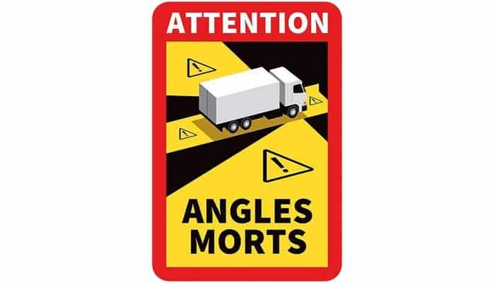 Menbaa Attention Angles Morts Warnschild, LKW, magnetisch 3er-Set 1 Menbaa Attention Angles Morts Warnschild, LKW, magnetisch 3er-Set