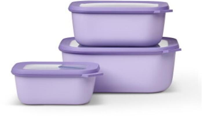 Mepal Cirqula Multischüssel-Set, rechteckig, 3-teilig, hoch, nordic lilac 1 Mepal Cirqula Multischüssel-Set, rechteckig, 3-teilig, hoch, nordic lilac