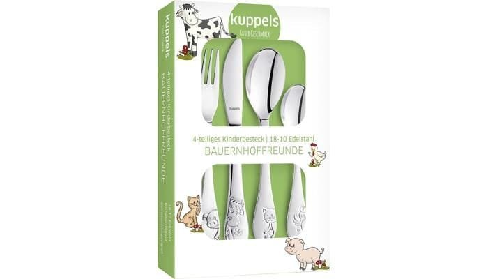 Kuppels Kinderbesteck-Set, 4-teilig, Edelstahl, Bauernhoffreunde 1 Kuppels Kinderbesteck-Set, 4-teilig, Edelstahl, Bauernhoffreunde