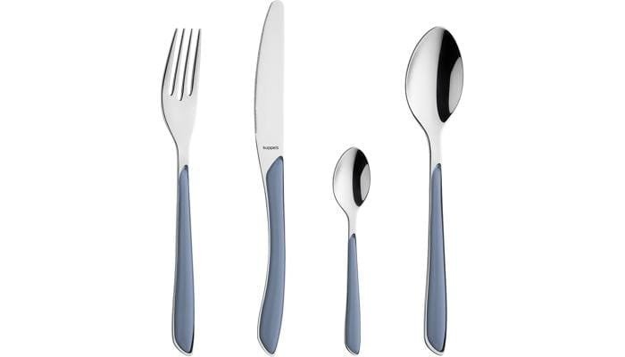 Kuppels Prisma Besteckset, 24-teilig, silber/denim blau 1 Kuppels Prisma Besteckset, 24-teilig, silber/denim blau