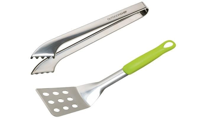 Outdoorchef Starter Besteckset, Edelstahl, silber/grün 1 Outdoorchef Starter Besteckset, Edelstahl, silber/grün