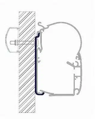 Dometic Perfect Wall (1100/1500) Flachadapter, 5x75cm