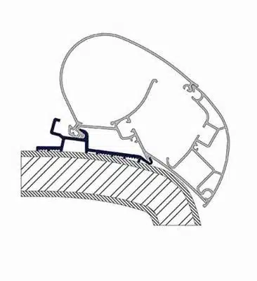 Dometic Perfect Roof 2000/2500 Markisen-Adapter für Hymer SX, 550cm