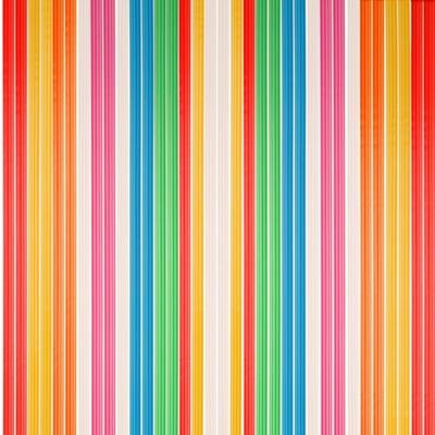 Streifenvorhang, 90x200cm, bunt/weiß 1 Streifenvorhang, 90x200cm, bunt/weiß