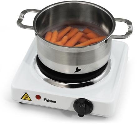 Tristar Elektrische Kochplatte, 1 Brenner, 1000W, weiß 1 Tristar Elektrische Kochplatte, 1 Brenner, 1000W, weiß