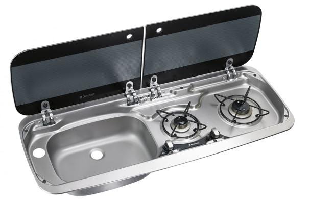 Dometic HSG 2370 L Kocher-Spülenkombination, Becken links, 30mbar 1 Dometic HSG 2370 L Kocher-Spülenkombination, Becken links, 30mbar