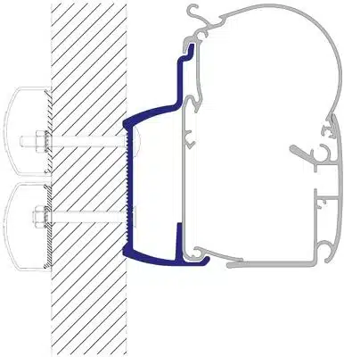 Dometic Perfect Wall (1100/1500) Adapter für Chausson/Arca, 400cm
