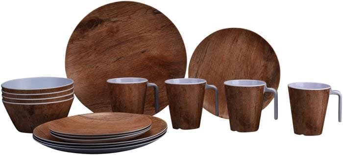 Gimex Nature Line Geschirrset, 16-teilig, Teak 1 Gimex Nature Line Geschirrset, 16-teilig, Teak