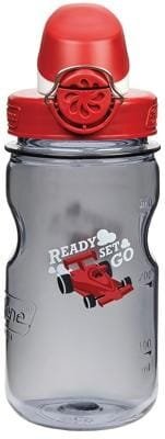 Nalgene OTF Kids Trinkflasche, 350ml, grau mit Rennwagen 1 Nalgene OTF Kids Trinkflasche, 350ml, grau mit Rennwagen