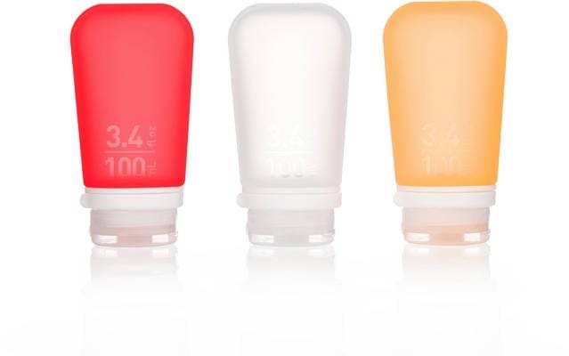 humangear GoToob Fläschchen, 3er Set, 100ml, rot/orange 1 humangear GoToob Fläschchen, 3er Set, 100ml, rot/orange