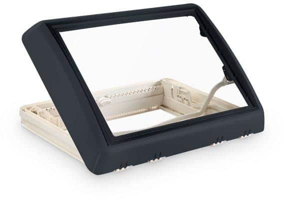 Dometic Midi Heki Style Dachhaube, 70x50cm, grau, Bügel, m. Zwangsbelüftung 1 Dometic Midi Heki Style Dachhaube, 70x50cm, grau, Bügel, m. Zwangsbelüftung