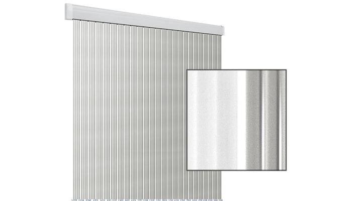Arisol Band Lux Türvorhang, 100x220cm, silber/weiß 1 Arisol Band Lux Türvorhang, 100x220cm, silber/weiß