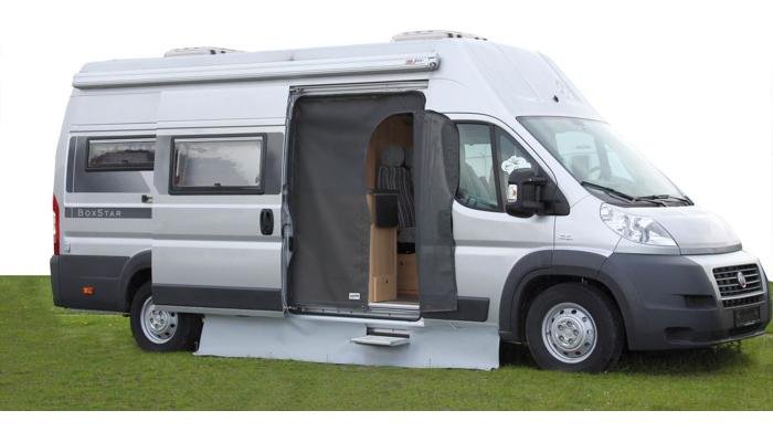 Hindermann Insektenschutzvorhang Fiat Ducato ab Bj. 07/2006, Schiebetür, hoher Türausschnitt, Durchgang rechts, schwarz 1 Hindermann Insektenschutzvorhang Fiat Ducato ab Bj. 07/2006, Schiebetür, hoher Türausschnitt, Durchgang rechts, schwarz