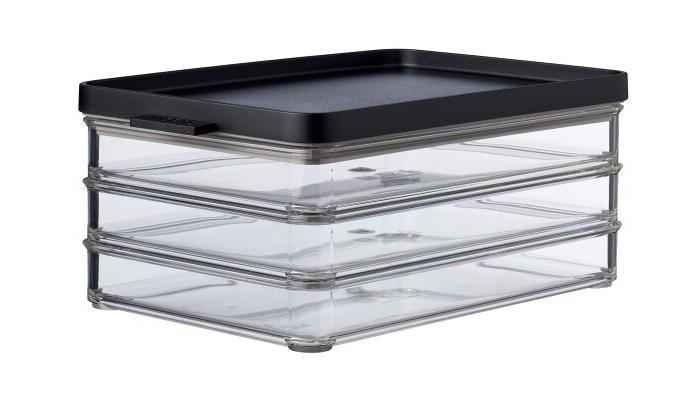 Mepal Omnia Kühlschrankdose, 3-lagig, schwarz 1 Mepal Omnia Kühlschrankdose, 3-lagig, schwarz