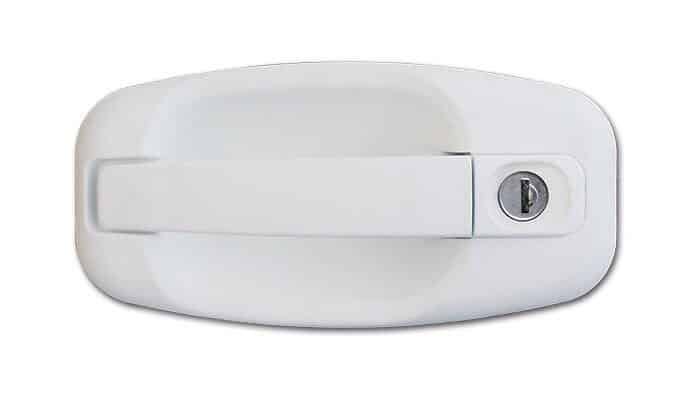 FAP 1115 Türgriff STAR M1, FF-System HSC, inkl. Schlüssel & Zylinder, außen, weiß 1 FAP 1115 Türgriff STAR M1, FF-System HSC, inkl. Schlüssel & Zylinder, außen, weiß