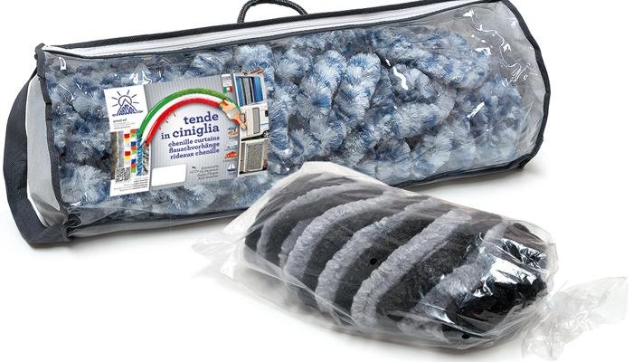 Arisol Chenille Flauschvorhang, 56x185cm, taupe/weiß 1 Arisol Chenille Flauschvorhang, 56x185cm, taupe/weiß