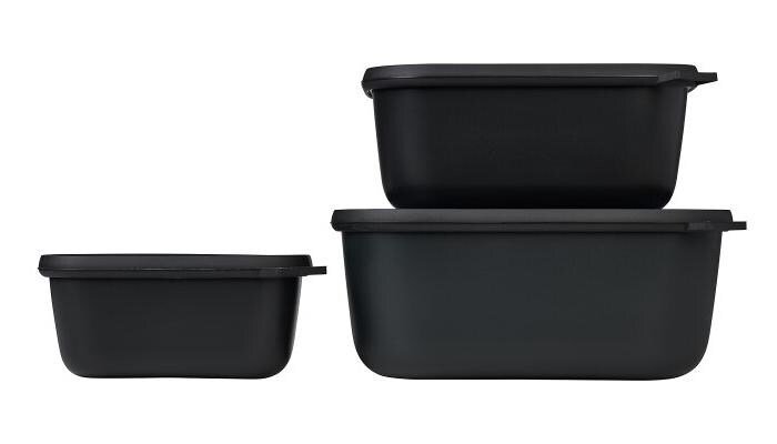 Mepal Cirqula Multischüssel-Set, rechteckig, 3-teilig, hoch, nordic black 1 Mepal Cirqula Multischüssel-Set, rechteckig, 3-teilig, hoch, nordic black