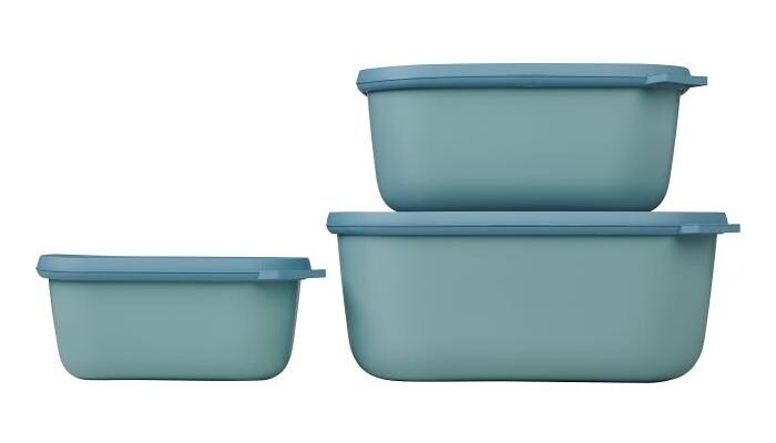 Mepal Cirqula Multischüssel-Set, rechteckig, 3-teilig, hoch, nordic green 1 Mepal Cirqula Multischüssel-Set, rechteckig, 3-teilig, hoch, nordic green