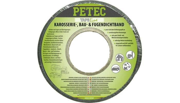 Petec Karosserie-, Bau- & Fugendichtband, 15mm x 5-12mm x 5,6m 1 Petec Karosserie-, Bau- & Fugendichtband, 15mm x 5-12mm x 5,6m