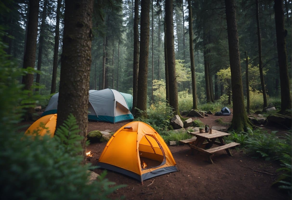 Spring-themed camping activities and local attractions: a bustling event with outdoor adventures and exciting attractions for campers