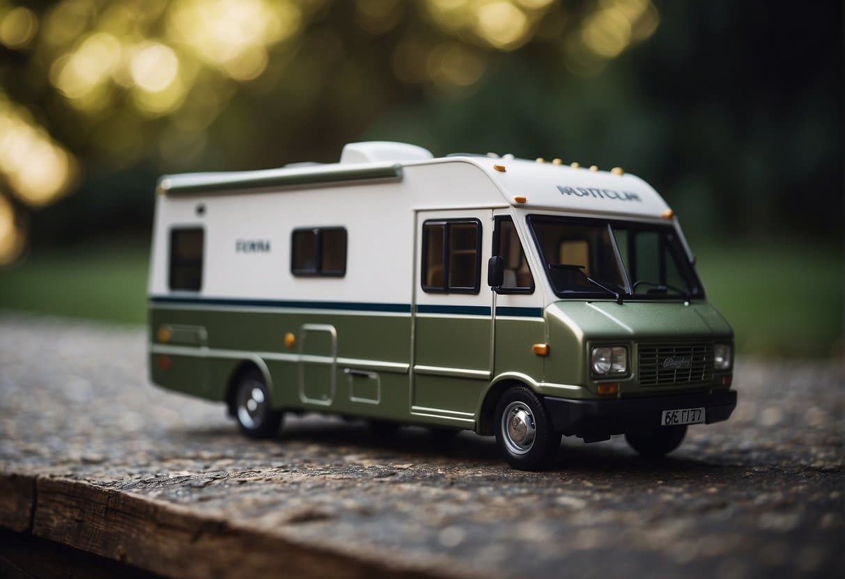 A person follows steps on a rental company's website to rent a motorhome