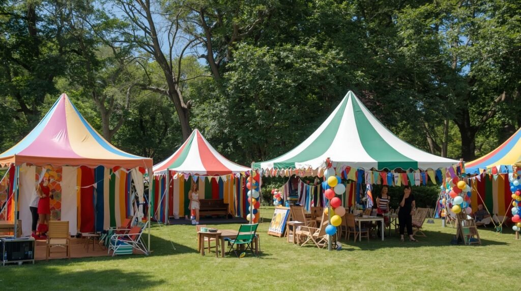 Die richtige Zeltgröße – So findest du das perfekte Zelt für dein Event oder Camping-Abenteuer 3 Partyzelte Faltpavillons fuer Feiern Events - Camping Check
