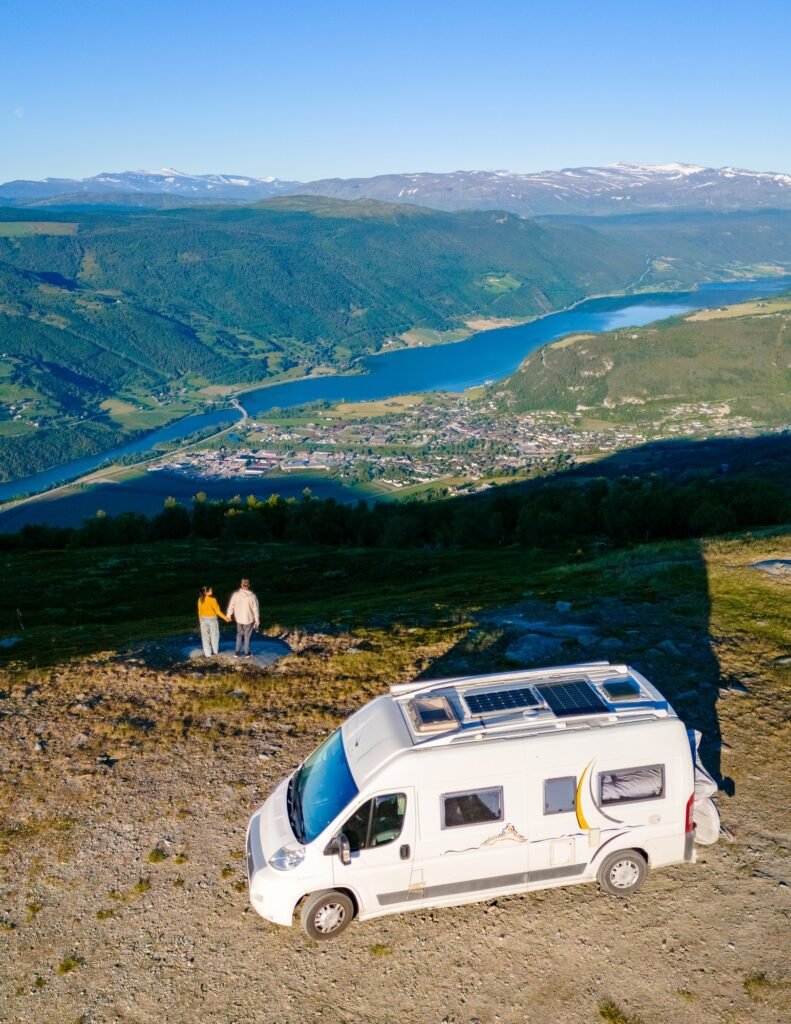 Norwegian Fjord View From a Campervan