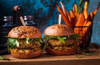 Vegan lentil burger