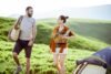 Young couple traveling in the mountains