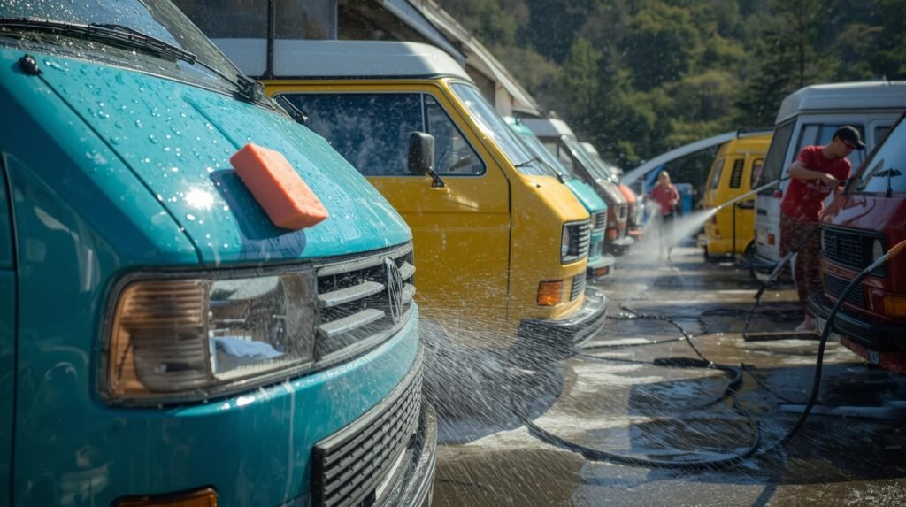 Die beste Wohnmobil-Waschstraße: Tipps für eine gründliche Reinigung 5 Kastenwagen und Campervans waschen - Camping Check