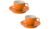 Brunner Espressotasse mit Untertasse, orange, 2er Set
