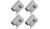 Dorema Easy Grip Schnellverschluss, 25mm, 4er-Pack