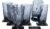 silwy Magnet Longdrinkgläser, Kunststoff, 300ml, 6er Set, grau