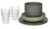 Koziol Club Göteburg Geschirrset, 16-teilig, ash grey/organic green – Camping Wagner Edition