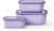 Mepal Cirqula Multischüssel-Set, rechteckig, 3-teilig, hoch, nordic lilac