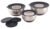 Outwell Kochschüssel-Set mit Deckeln und Reiben, 9-teilig, silber