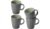 Gimex Vivid Line Henkelbecher, 380ml, 4er Set, grau/grün