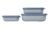 Mepal Cirqula Multischüssel-Set, rechteckig, 3-teilig, flach, nordic blue