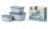 Mepal Cirqula Multischüssel-Set, rechteckig, 3-teilig, hoch, nordic blue