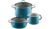 Riess Emaille Topfset, Starterset, 3-teilig, aquamarin