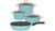Riess Emaille Topfset, Starterset, 4-teilig, türkis