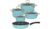 Riess Emaille Topfset, Emailleset, 5-teilig, türkis