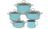 Riess Emaille Topfset, Familienset, 5-teilig, türkis