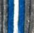 Arisol Chenille Flauschvorhang, 56x205cm, grau/blau/weiß, ideal für Reisemobile