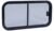 Sicherheitsglas-Schiebefenster, Rahmen schwarz, 960x450mm